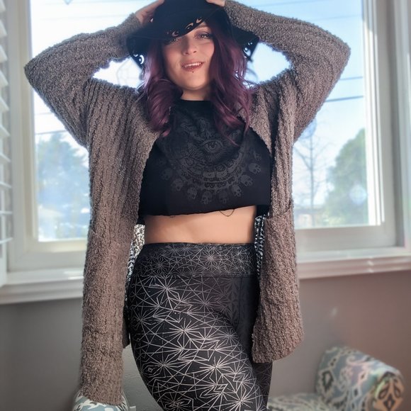 Cozy Popcorn Cardigan Sweater - Grey - Picture 3 of 6